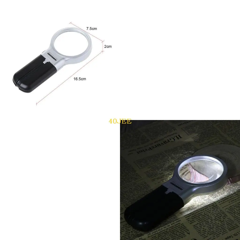 

40je Portable 3x Floftable для увеличения кольца для клавиш для цепи клавиш ежедневно мини -увеличительные очки.