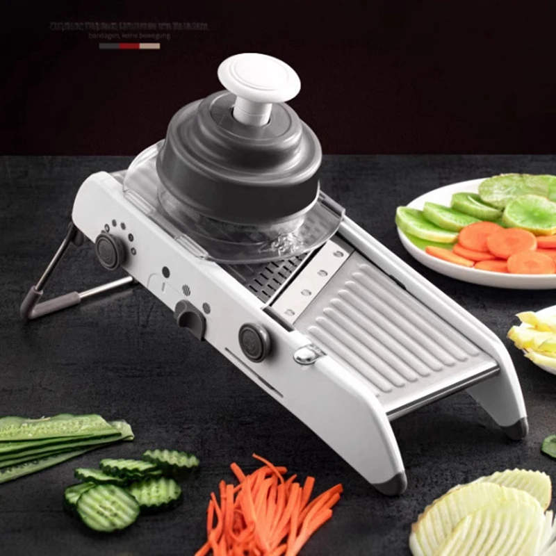 Stainless Steel Food Chopper  Fruit Vegetable Cutter＆Slicer With Hand Guard  For Potato Multifunctional Vegetable Cutter