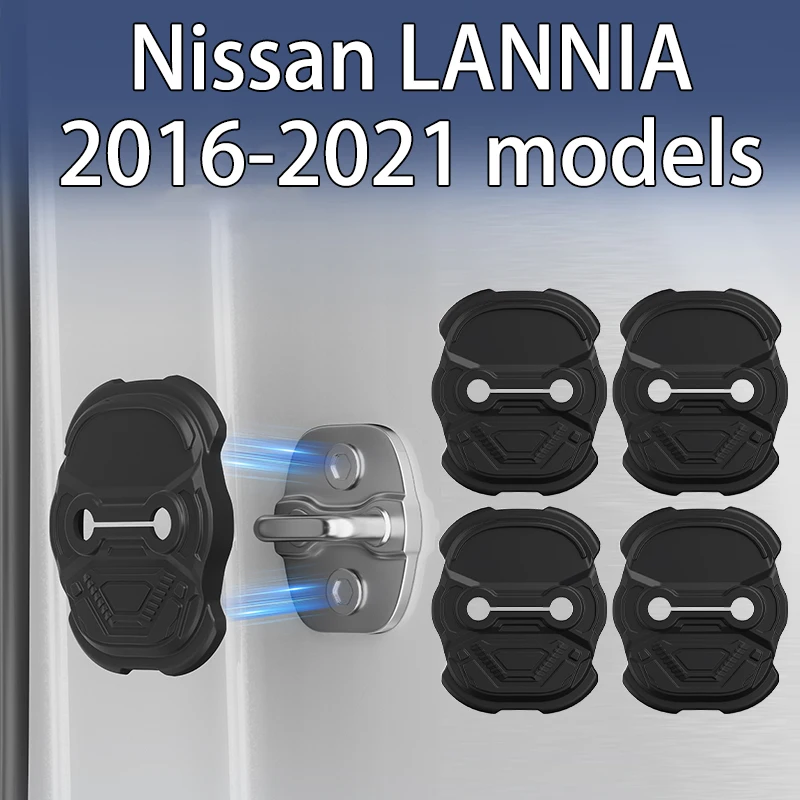 4Pcs Silicone Door Lock Covers For Nissan LANNIA 2016-2021 models Door Lock Protector Set Car Accessories Holiday gift