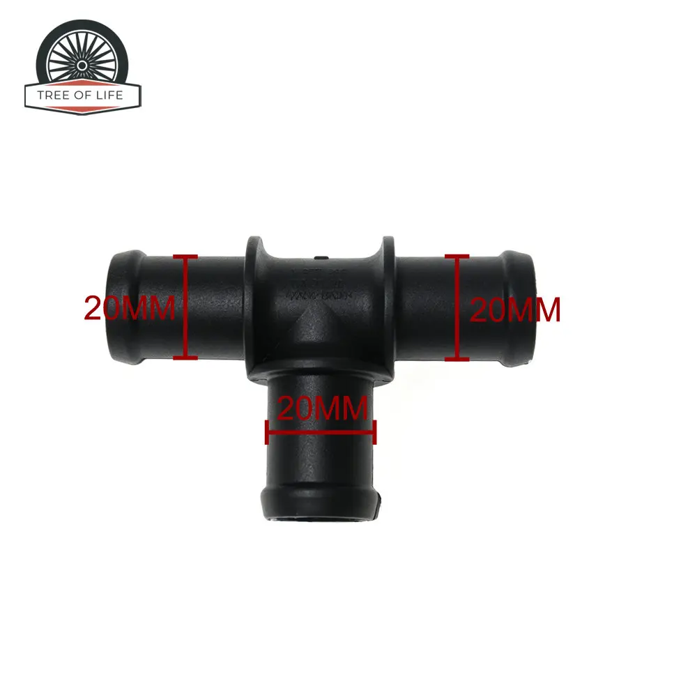 N90760601 Coolant Water Hose Coupling Tee Connector For VW Golf Plus Hatchback MK5 & MK6 1.4 1.9  2.0 2005 2006 2007 2008-2013 ﻿