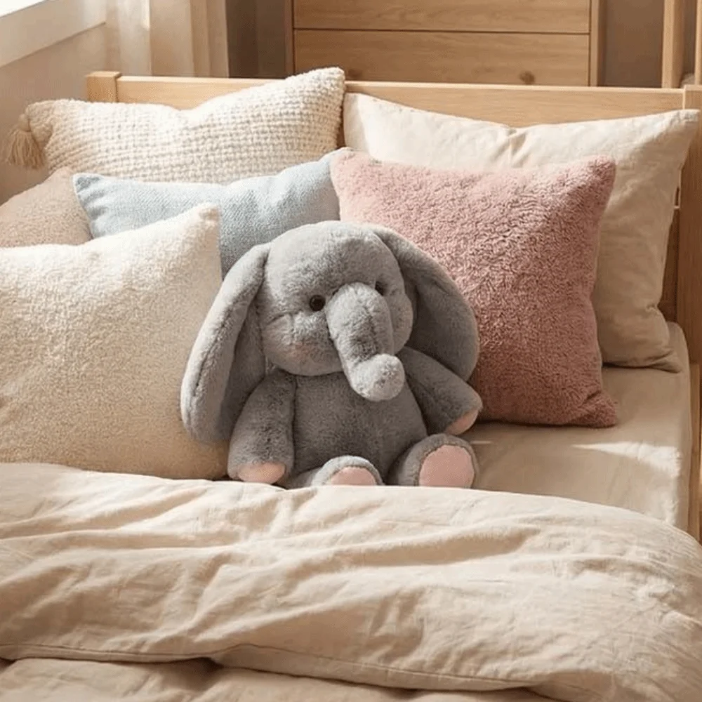 

Stuffed Animals Elephant Back Cushion Throw Pillow Stuffed Elephant Sofa Decorative Sleeping Elephant Children Gift