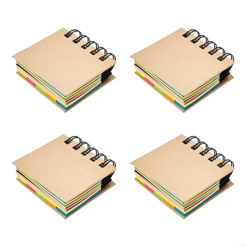 Adhesive Pastels Palette Writing Note Set Multipurpose Reusing Friendly Paper Simple Pad for Planner Decorations K1KF