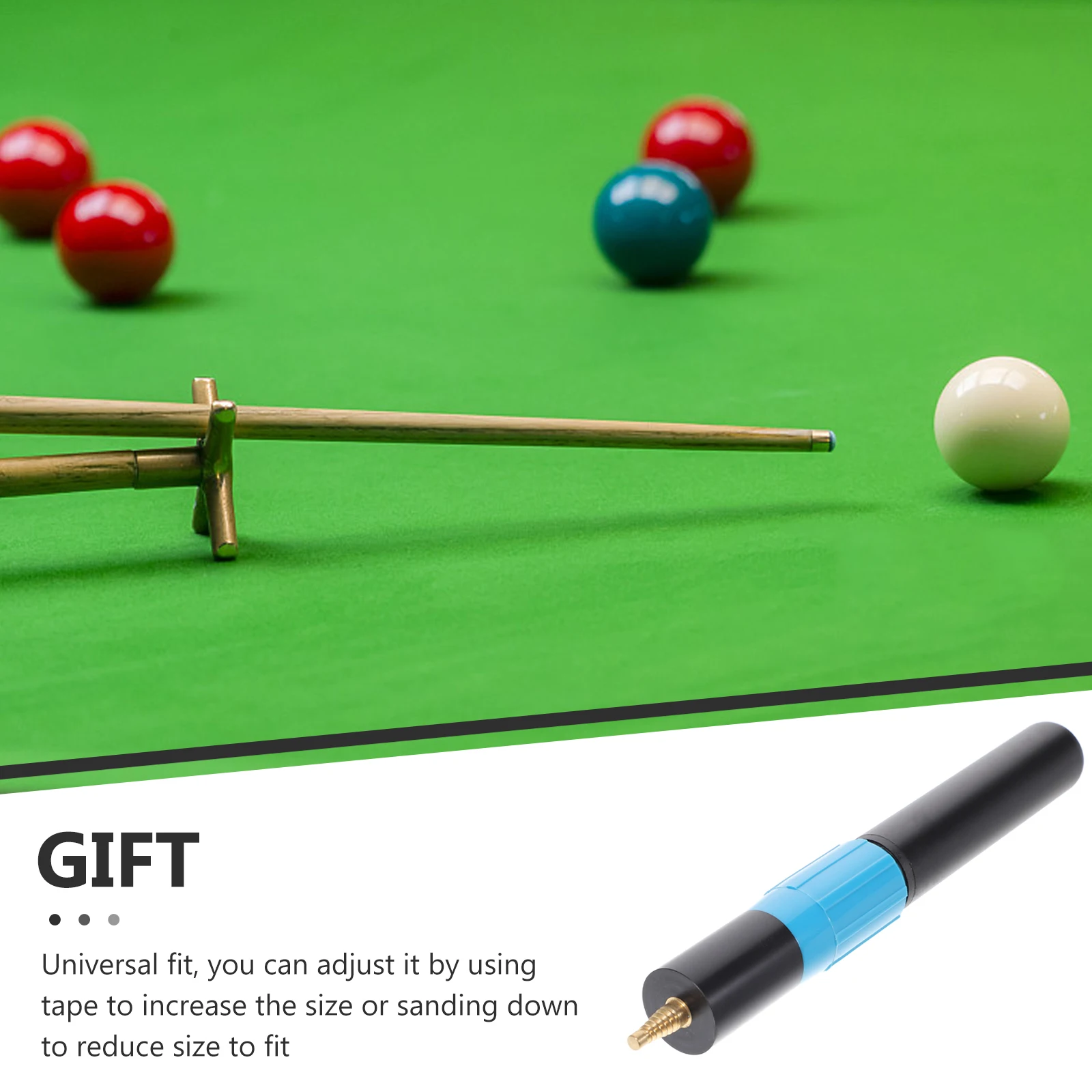 

Professional Billiard Cue Extender Rod Premium Push-on Telescopic Extension for Improved Control and Accuracy Universal Fit Pool