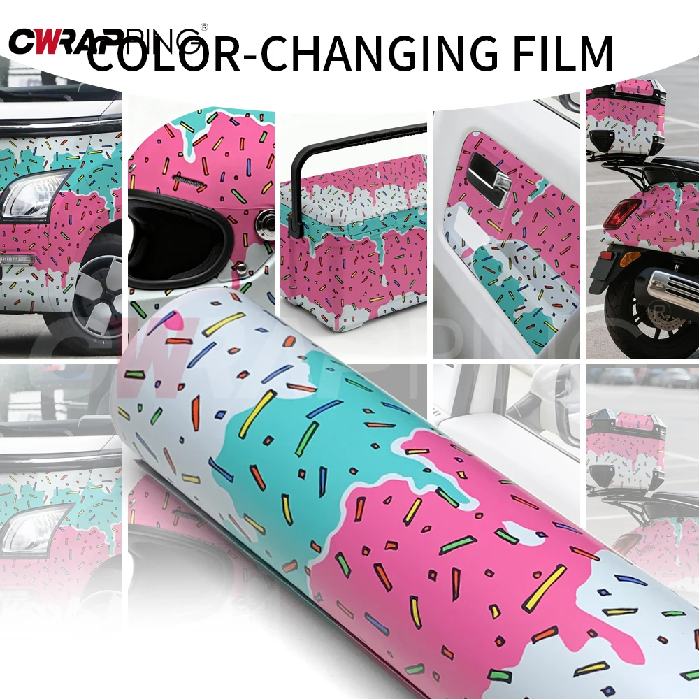 

Candy Camouflage Film Auto Outdoor Accessories Automotive Vinyl Car Stickers Waterproof Paint Car Wrapping Sticker Body Covering