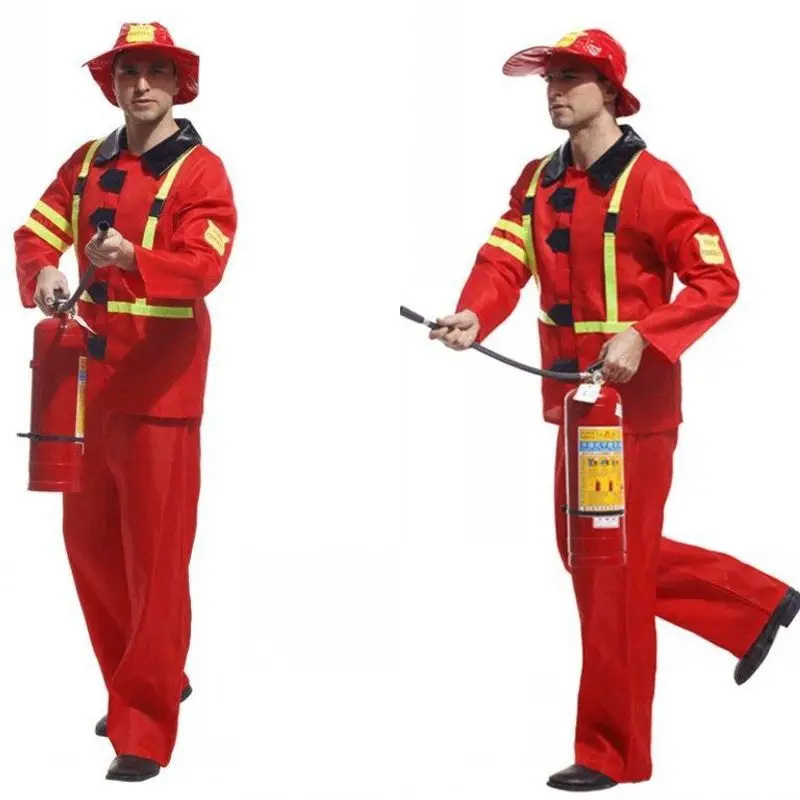 

Adult loween Firefighter Costume Men's Stage Performance Outfit Autumn New Arrival Traditional Chinese Opera Clothing