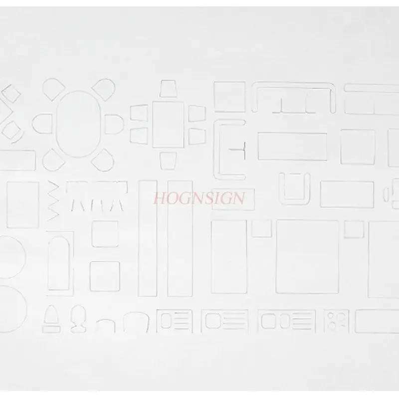 1 Stück Innendekorationsvorlage, Zeichenvorlage, Lineal, Zeichenwerkzeug, Architekturzeichnung, postgraduierte Eingangsprüfung