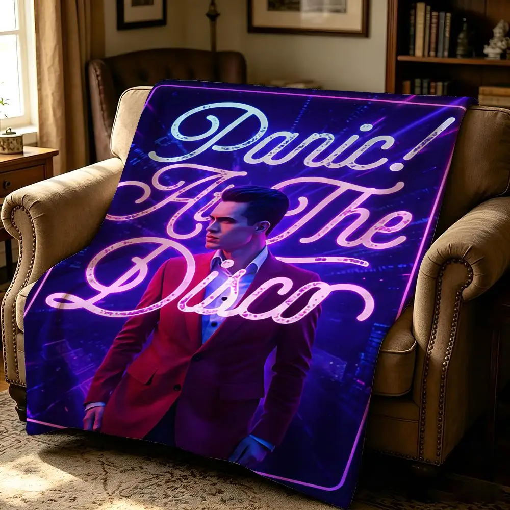 music P-Panic! At The Disco-o Throw Thick Comfort Flannel Quilt, Multi-scene Use Indoor Outdoor Daily Nap