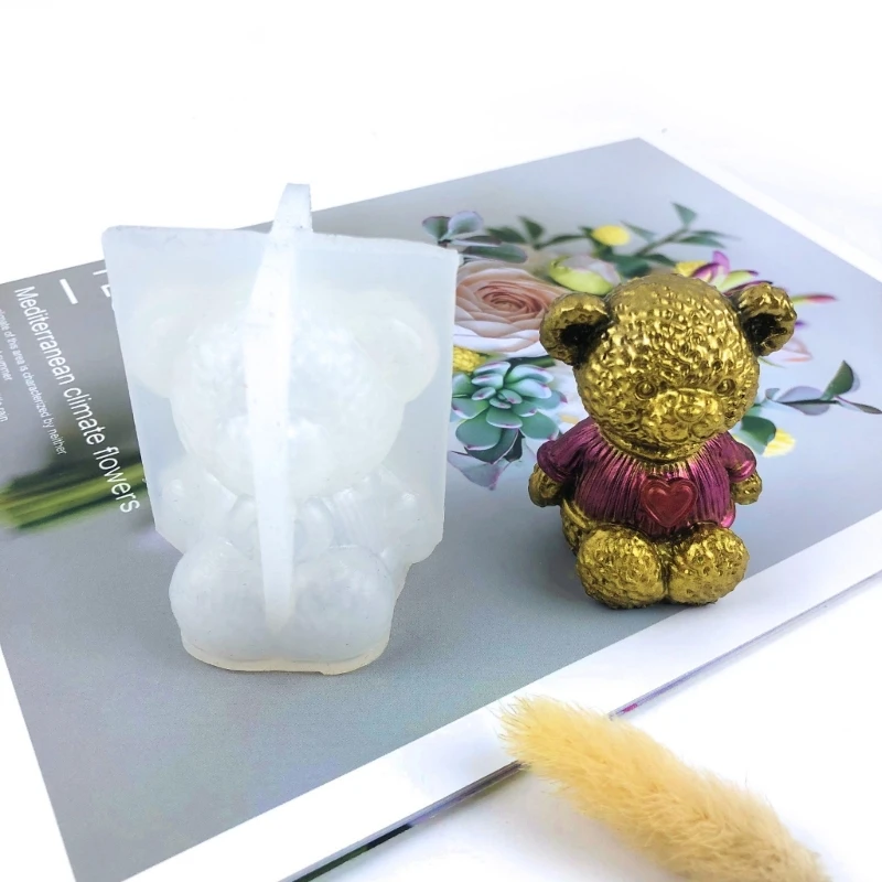 Bear Resin Mold Bear Silicone Mold Bear Epoxy Resin Casting Mould, Resin Clay Soap Mold for DIY Art Crafts