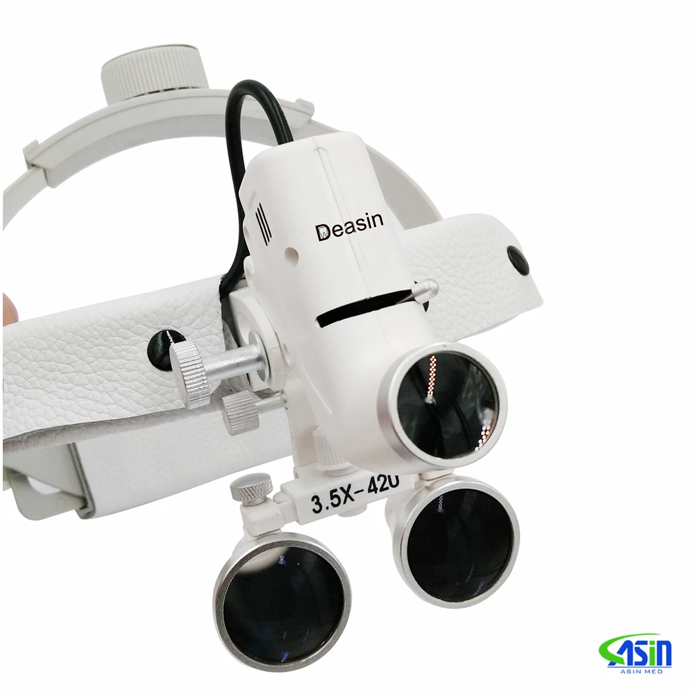 2.5X 3.5X Dental 5w Headlamp Medical Loupes Magnifier Wireless Surgical Headlight for Dental Operation