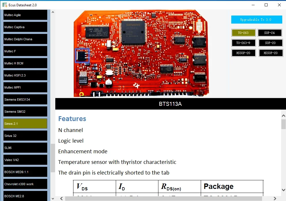 Le plus récent scanner Ecus Datasheet 2.0 obd2, informations supplémentaires, schéma de PCB avec composants électroniques, logiciel d'accessoires de voiture