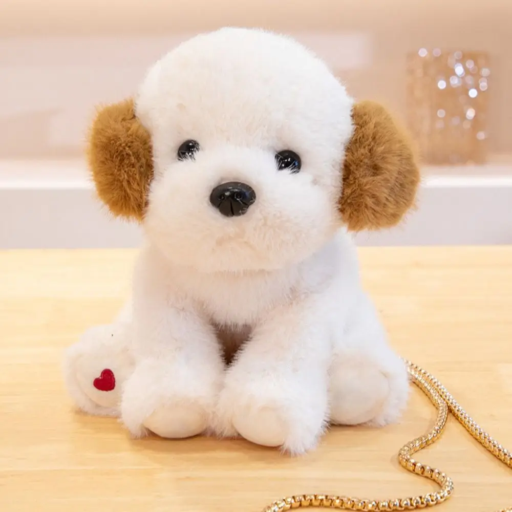 Bambino bambino sdraiato West Highland con catena animali di peluche simulazione Akita Dog Labrador cucciolo di peluche per ragazze