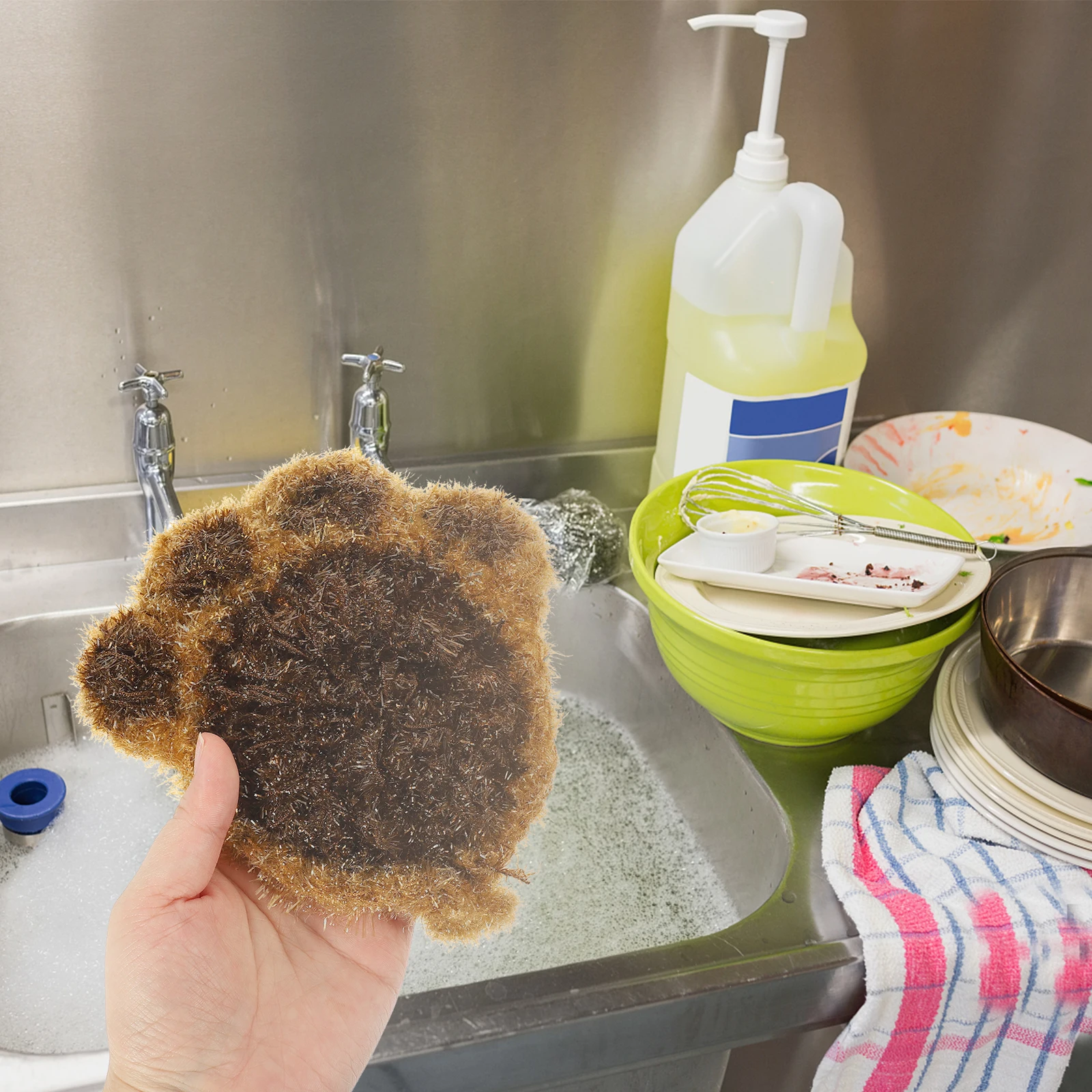 

2Pcs Dish Towels Kitchen Scrub Pads Washing Dishes Tools Strong Absorbent Clean Tableware Fast Easy Use Dish Cleaning Cloth