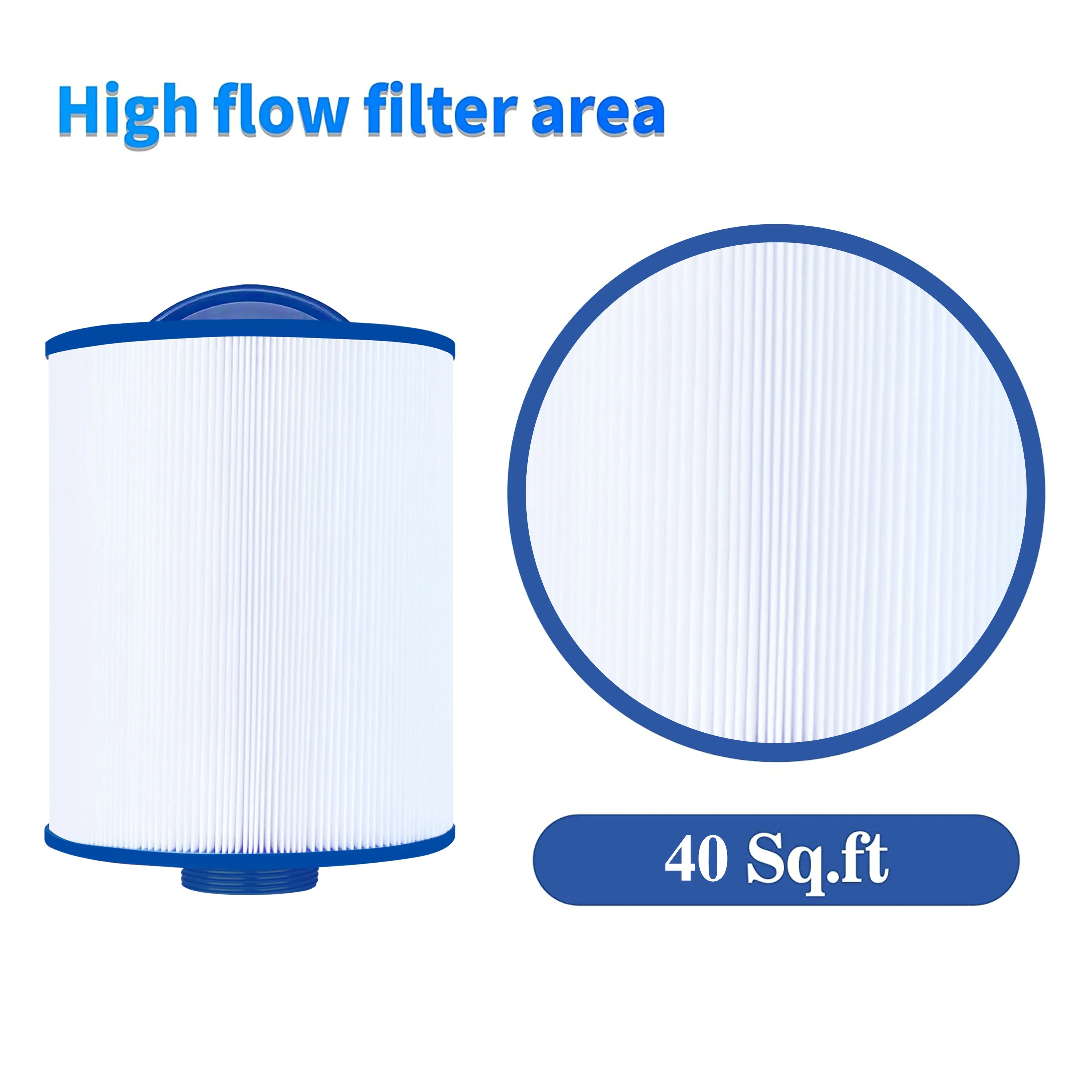 Cryspool PMA40L Spa Filter Compatible with Unicel 6CH-402,X268543,PMA40L-F2M,40 sq.ft, 2 Pack.