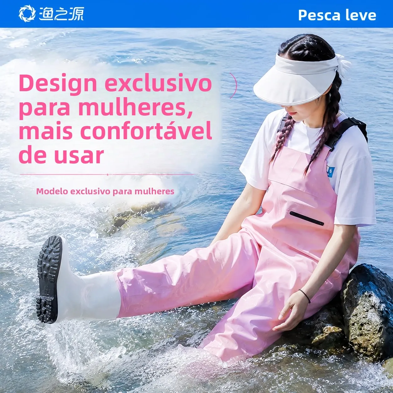 fishing-suit-women's-wading-clothes-half-body-overall-rain-pants-water-shoes-fishing-gear-outdoor-activities-seafood-harvesting
