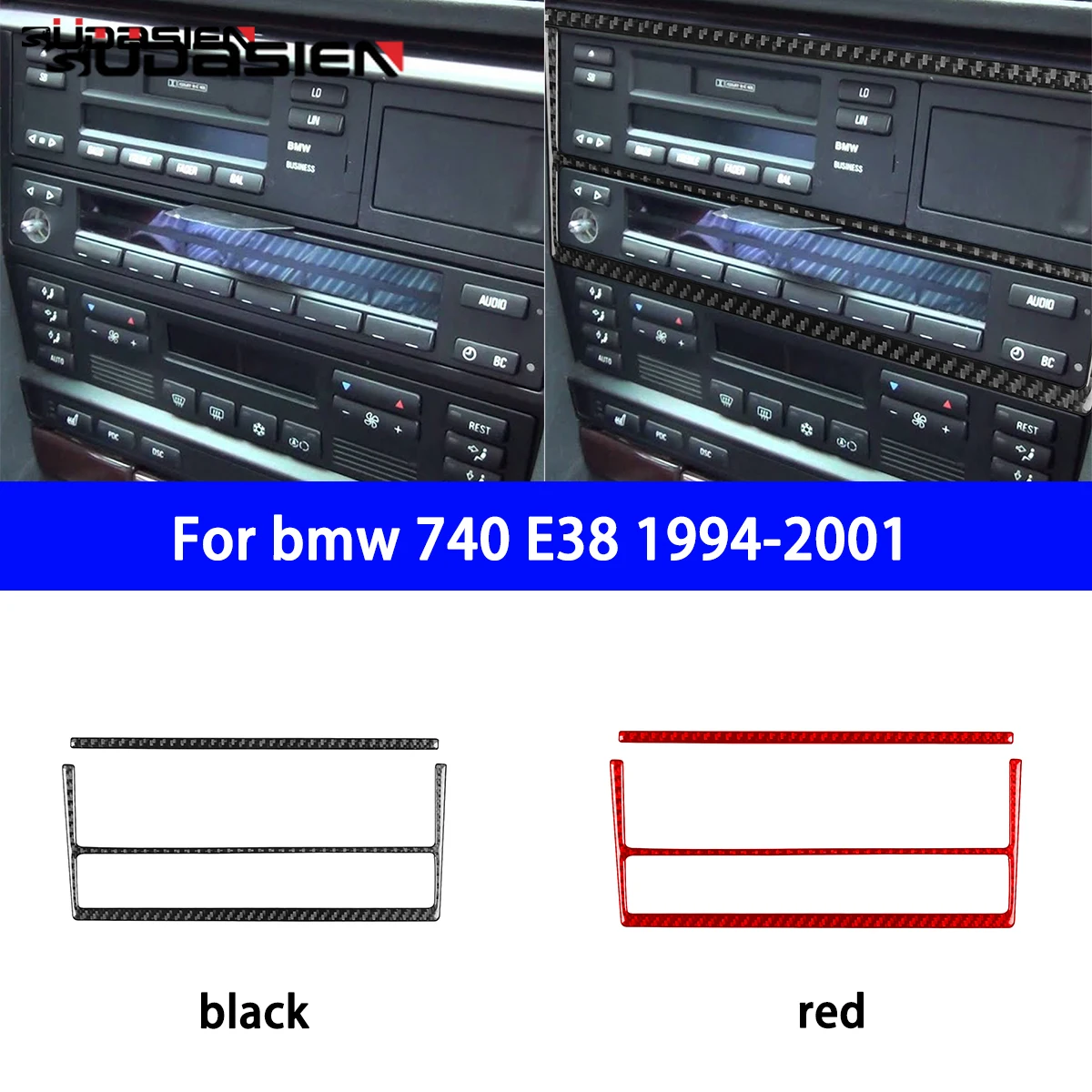 

Suitable for BMW 740 E38 1994-2001 Car CD Radio Decorative Panel Decoration Sticker Carbon Fiber Interior Modification.