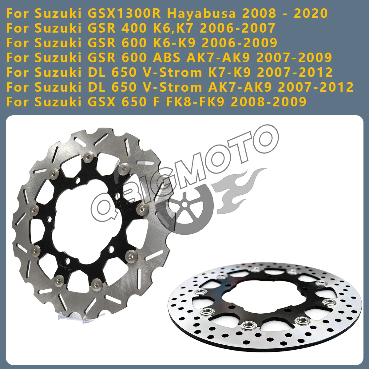 

Ротор переднего тормозного диска мотоцикла для SUZUKI GSX 1300R GSX1300R Hayabusa 2008-2020 GSR 400 K6 K7 600 K6-K9 ABS AK7-AK9 FK8