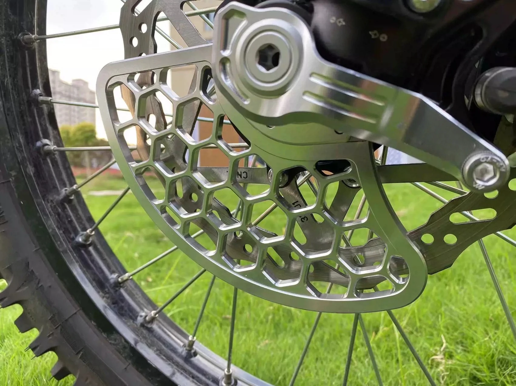 Front Brake Disc Rotor Guard Protector Cover Motorcycle Accessories
