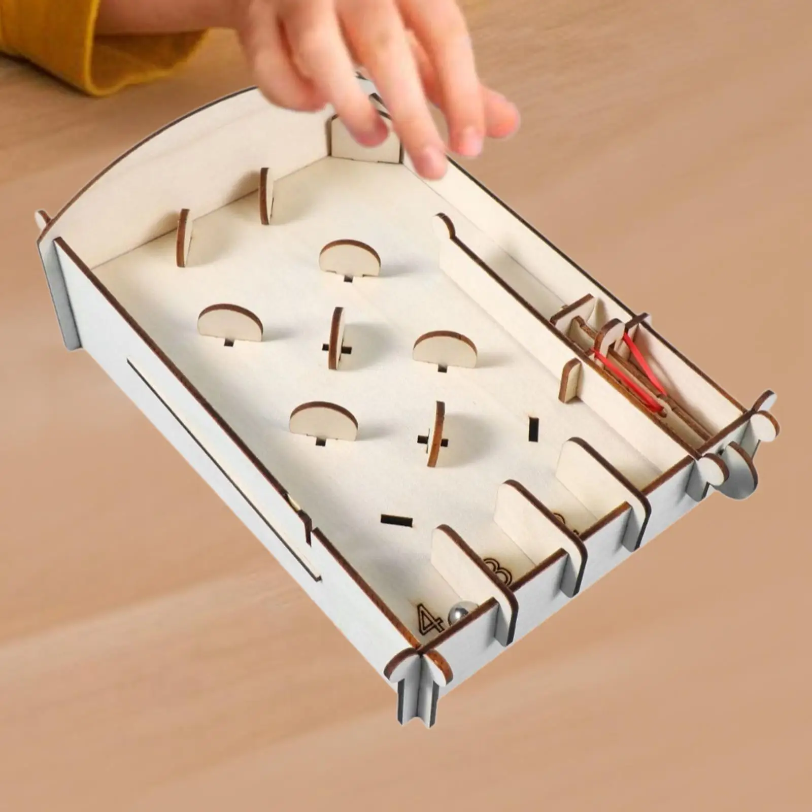 Miniatuur flipperkast Modelbouwpakket DIY-tafelspel Cadeau Leeftijden 7 en hoger Educatief speelgoed Feest Kerstmis 3D Houten puzzel