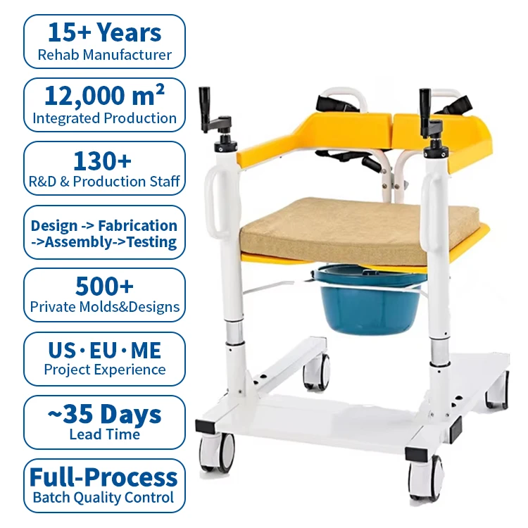 Factory Pri Heay Adjus Shower Toilet Transfer Patient Lift 125 kg Load Bearing For Home Hospital Care Use