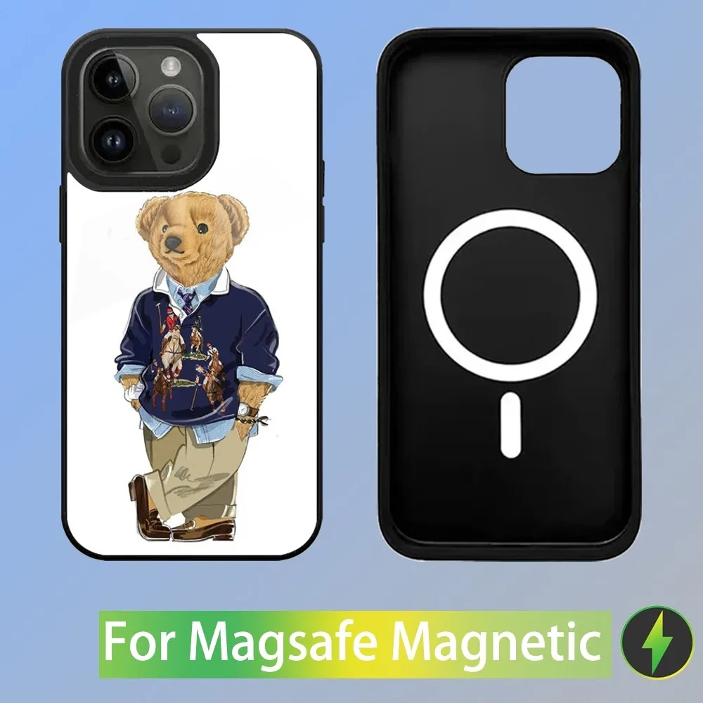 Baron Filou Bear Fashion Phone Case For iPhone 15,14,13,12,11,Plus,Pro,Max Mini Magsafe Magnetic Wireless Charging