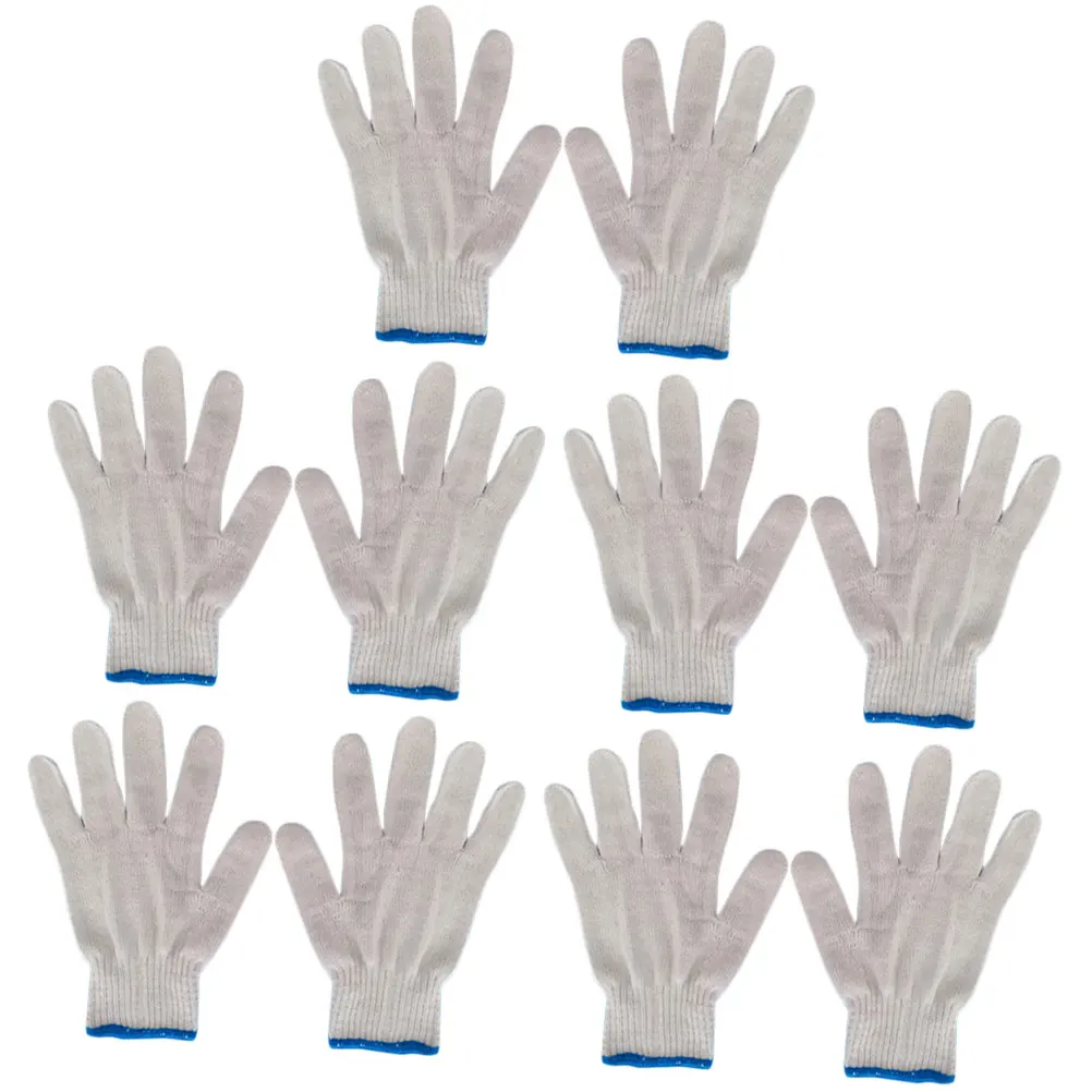 

10pcs Cotton Yarn Pcs Safety Work Wearproof Labour Protection Breathable Skid Resistance Wearproof Glove Cotton Yarn Gloves