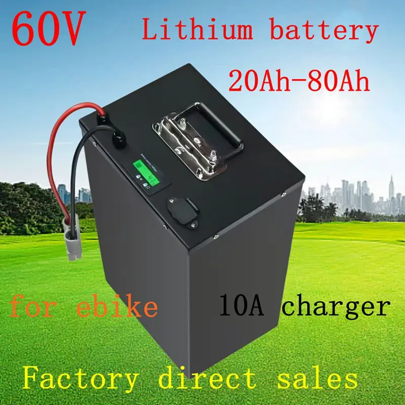

60V 20Ah 30Ah 40Ah 50Ah 60Ah 70Ah 80Ah Литий-ионный аккумулятор 2KW 4KW 3KW 5KW для дома на колесах 3000w мотоцикл + зарядное устройство 100K + sim