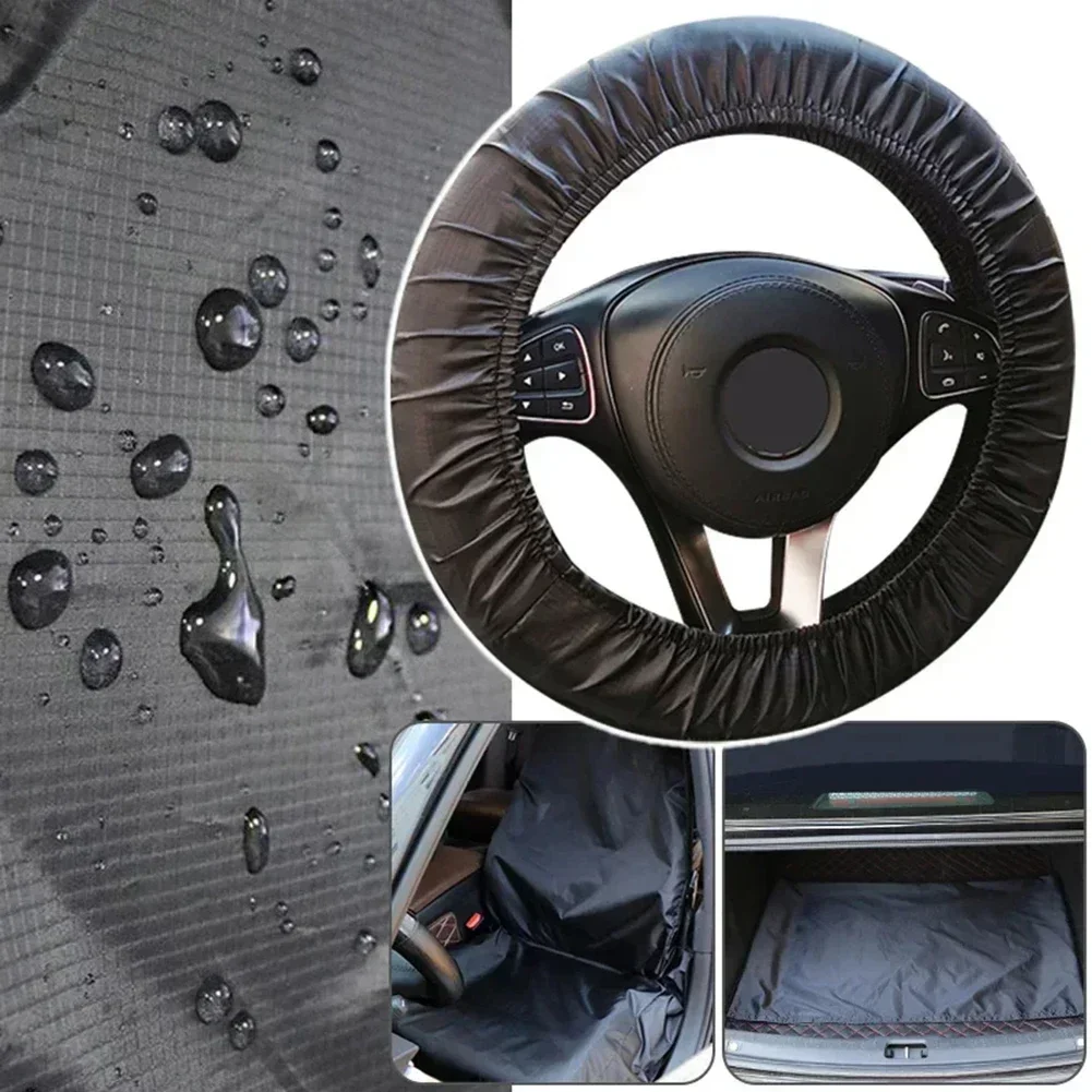 Car Steering Wheel Cover Chauffeur Seat Cover Auto Repair Pulling Dust Protection Cover Dust-proof 40cm Steering Wheel Cover