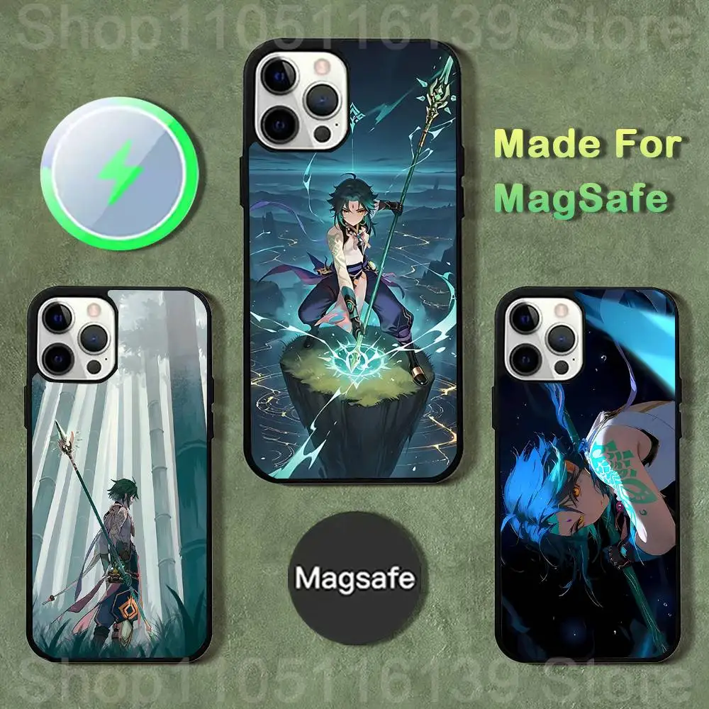 

Xiao G-Genshin Impact Phone Case For iPhone 17,16,15,14,13,12,11,Pro,Max,Plus,Mini,SE4,E Magnetic Magsafe Wireless Charging