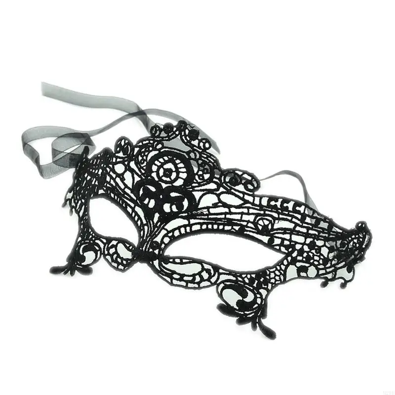 2025 Nieuwe sexy dames Koningin Mask Lace Hollow Flower Party Mask Mask Masquerade Mask
