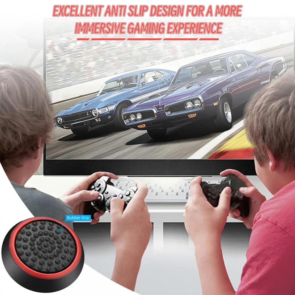 4pcs Silicone Analog ThumbStick Grips Cover For PS4/PS3 Controller Caps For Steam Deck/Xbox One/Xbox 360 Gamepad Accessories