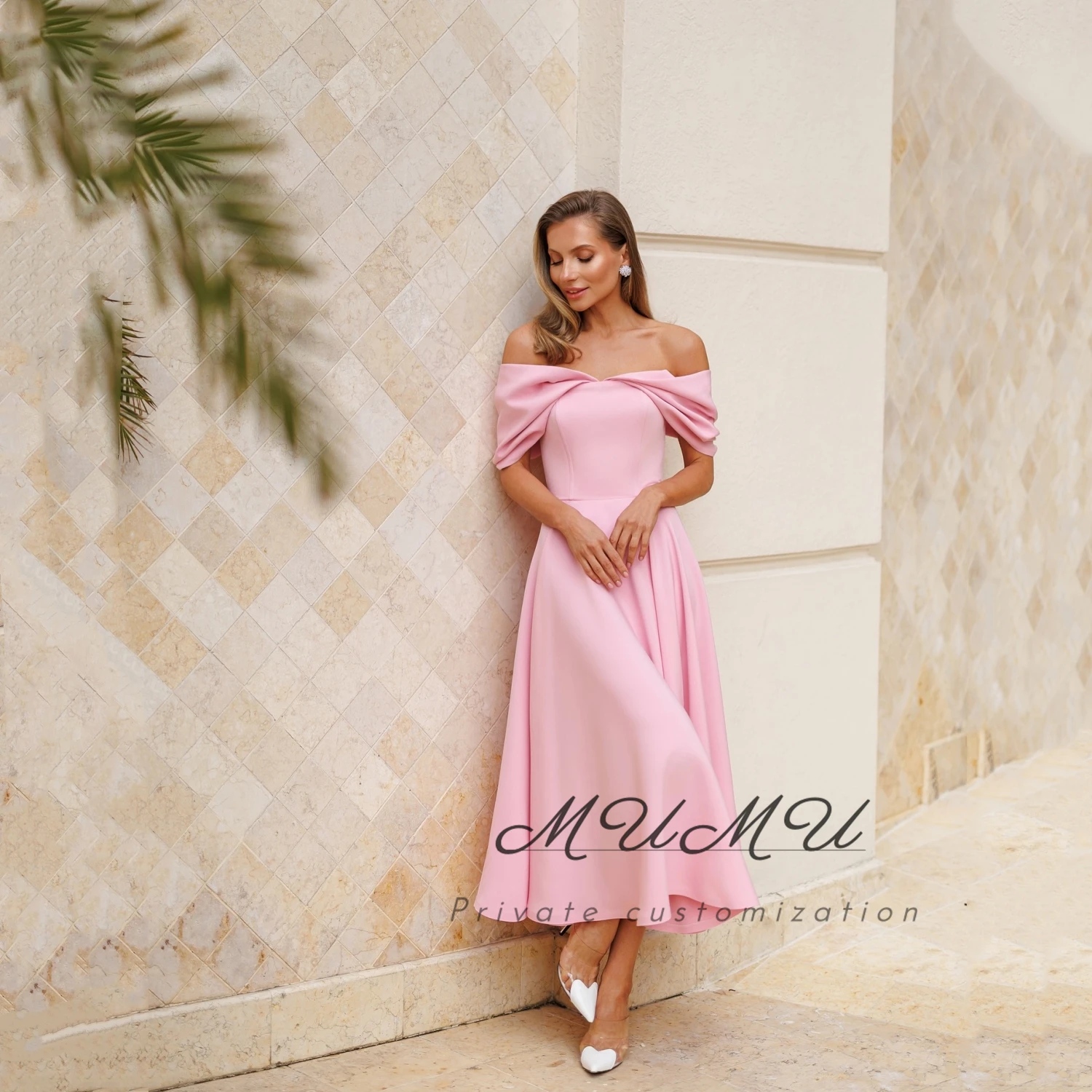 

MuMu Customized Midi Dress for Special Occasions Платье Вечернее Women Evening Dress فساتين سهرة Prom Dress Elegant Party Dress