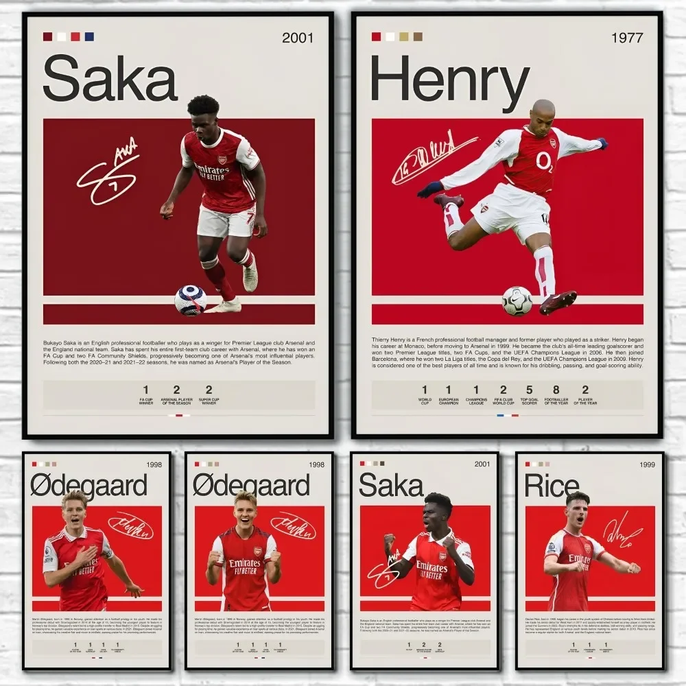 A-Arsenal-fc S-Aka H-Henry Poster Room Home Living Bed Room Bar HallwayWall Wall Art Printing Art Aesthetic Decor