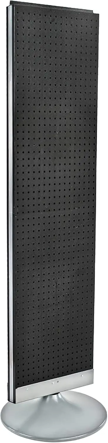 Displays 700440-BLK, Two-Sided PEGBOARD Floor Display Non- REVOLVING Round Studio Base. Panel Size: 16