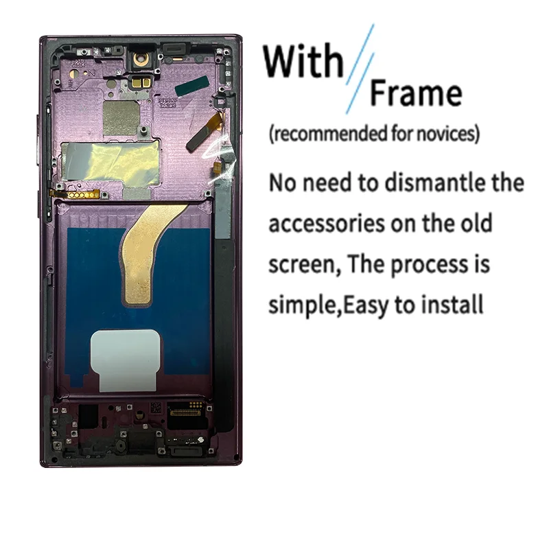 AMOLED For Samsung Galaxy S22 Ultra 5G Display S908 S908B,S908U LCD Touch Screen Digitizer For samsung S22 Ultra LCD Display