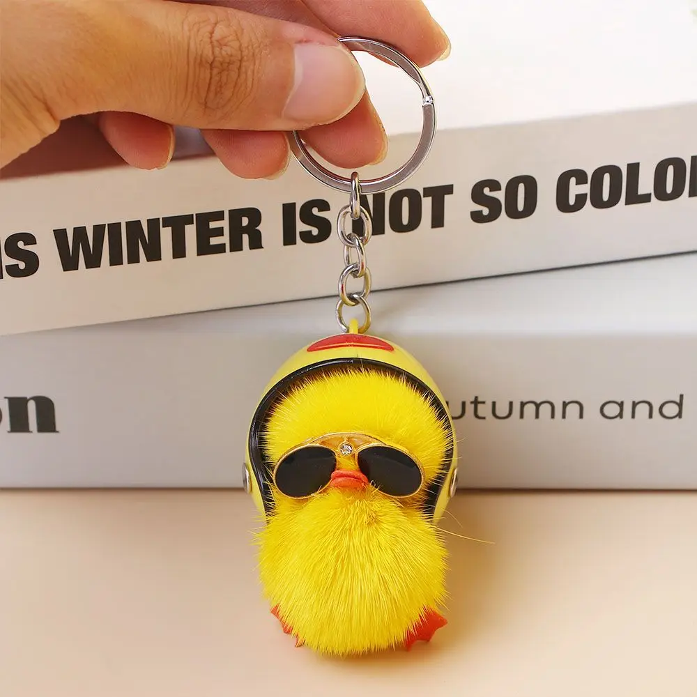 Male Female Plush Bag Pendant Backpack Cartoon Keychain Duck Keychain Car Keyring Key Lanyard