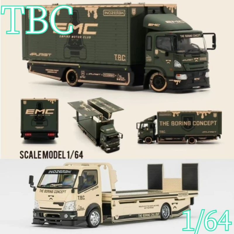 TBC 1:64 alloy EMC wing door container MT white full-floor floor vehicle simulation car model, collection item, boys' gift