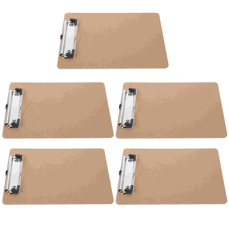 

5 Pcs Clipboard Folder Writing Support Classroom Supplies Memorandum Small File Clipboards Wood Office Tool