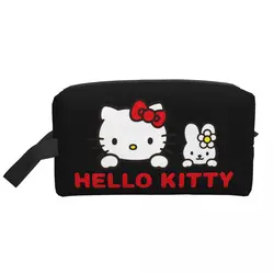 Custom Hello Kitty Cat Makeup Bag for Women Travel Cosmetic Organizer Cute Storage Toiletry Bags