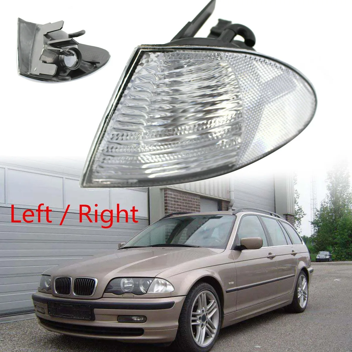 Pair Park Signal Corner Marker Lights Lamps Lenses for-BMW 3 Series E46 1999-2001 Sedan Wagon 63136902765 63136902766 image 3