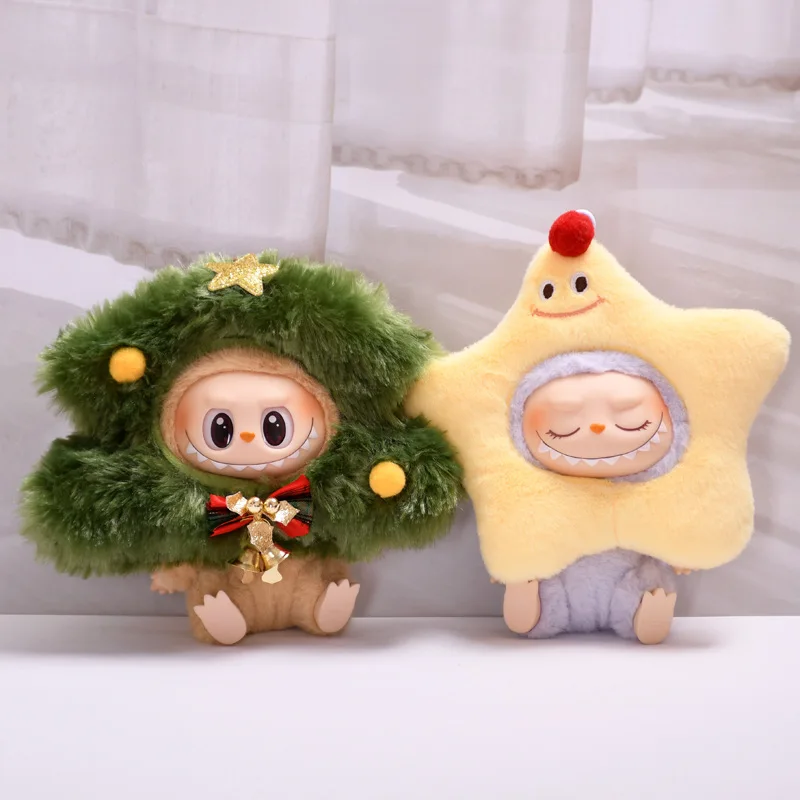 

for Labubu Stars Clothes For 15-17CM Mini Plush Doll Tree, Stars, Apples Style Fans Gift