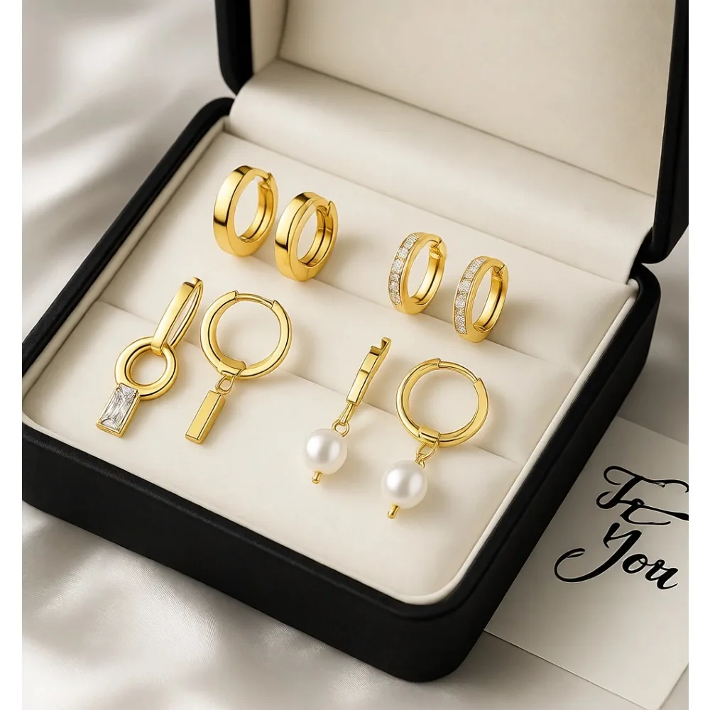 

Набор из 13 пар маленьких сережек-гвоздиков и пусет для женщин, гипоаллергенные, позолоченные, с жемчугом, изящные, легкие, подарок