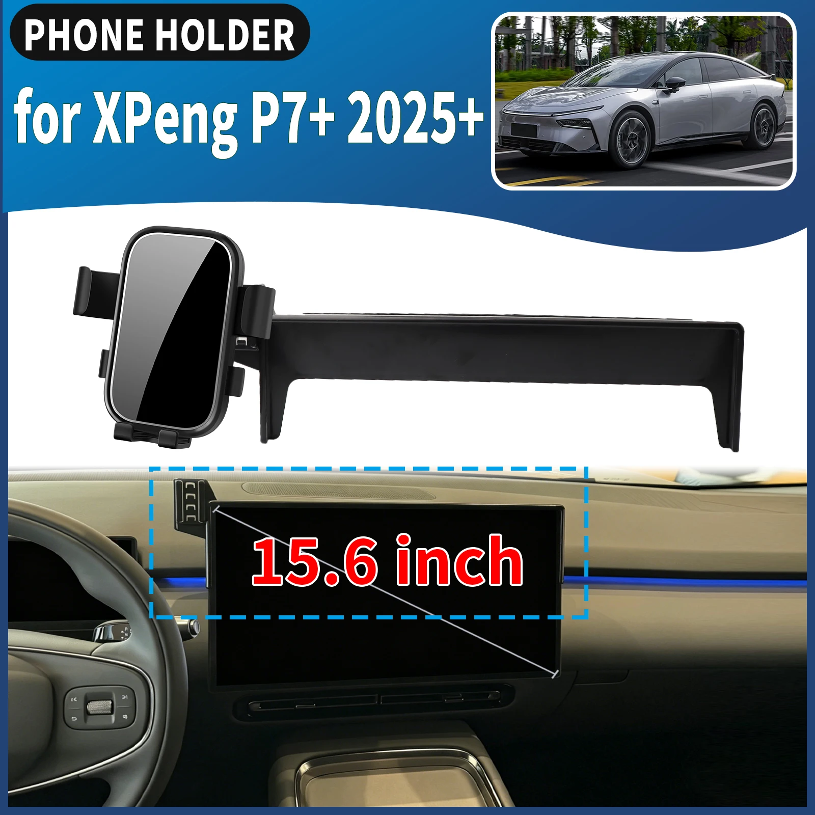 for XPeng P7+ 2025 2026 2027 Car Phone Holder Mount Vehicle-Specific GPS Navigation Easy Installation accessoires