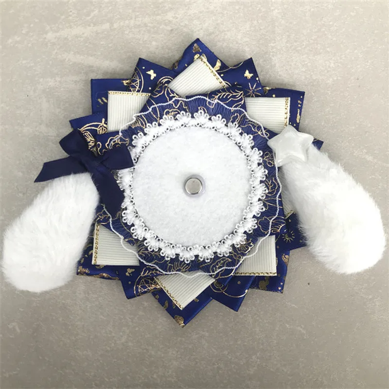 Cute DIY Badge Holder Ribbon Lace Badge Rosette Base Tray Ita bag Fill Accessories Badge Pins Display Anime Itabag Decorations