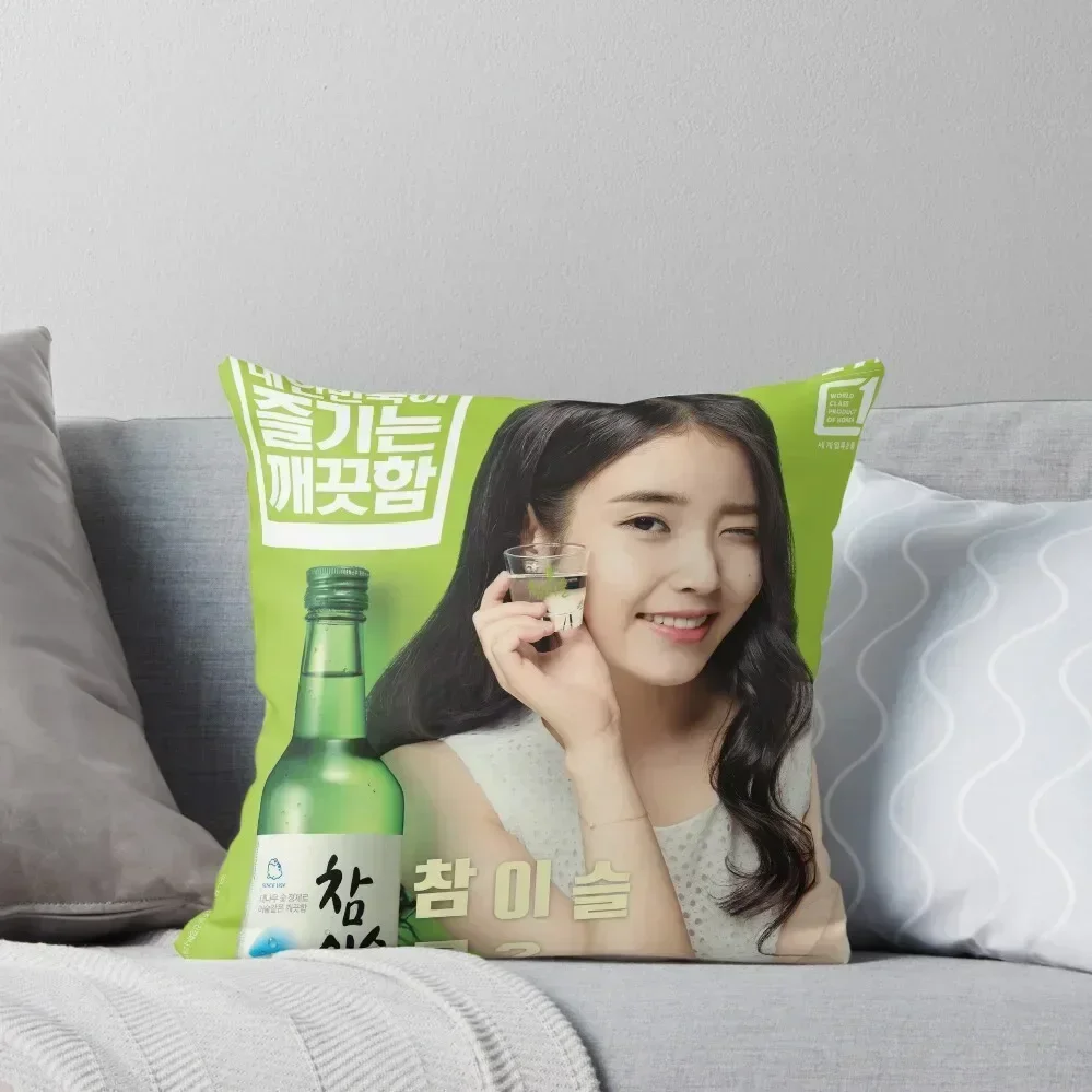 

IU SOJU Throw Pillow Pillow Decor Anime Cushion Covers For Living Room Sofa Cushion pillow