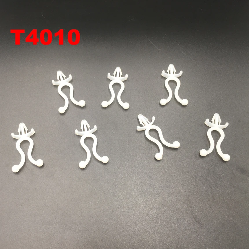 200pcs/Lot T4010 40mm Length 10mm Dia White Plastic Nylon Wire Holder Circle Round Clip Snap in Bushings Wire Mount Twist Tie