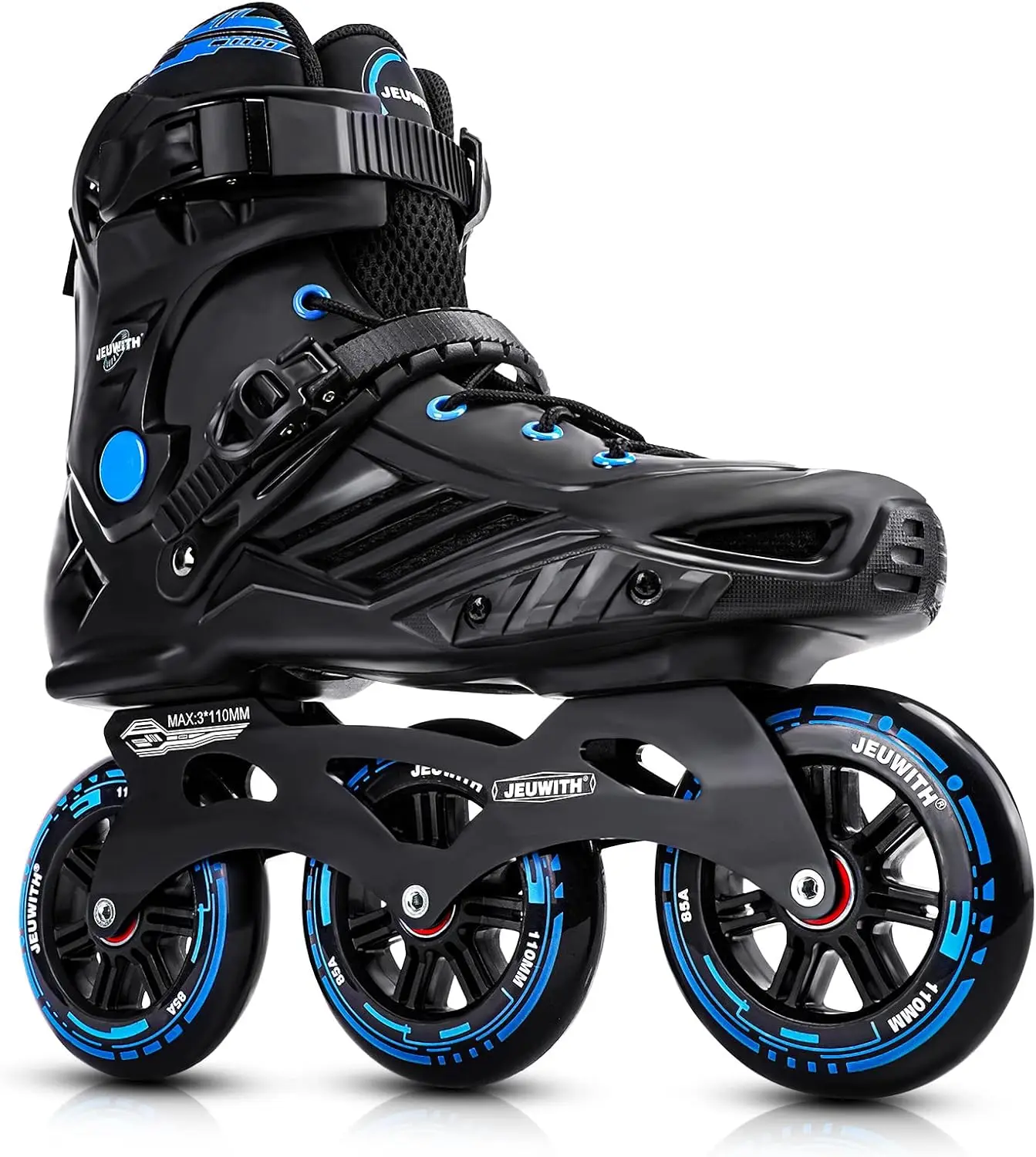 Inline Skates 3 Wheels 110mm Roller Skates Blades for Professional Outdoor Fitness Inline Speed Skates for Unisex