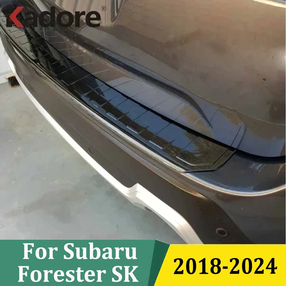 

For Subaru Forester SK 2018 2019-2023 2024 Stainless Steel Outer Rear Bumper Sill Threshold Protector Cover Trim Tail Box Gate