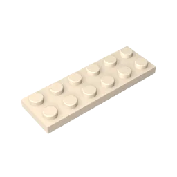 Gobricks GDS-512 Platte 2 x 6, kompatibel mit Lego 3795 Teile Kinder-DIY-Baustein, Partikelplatte zum Selbermachen