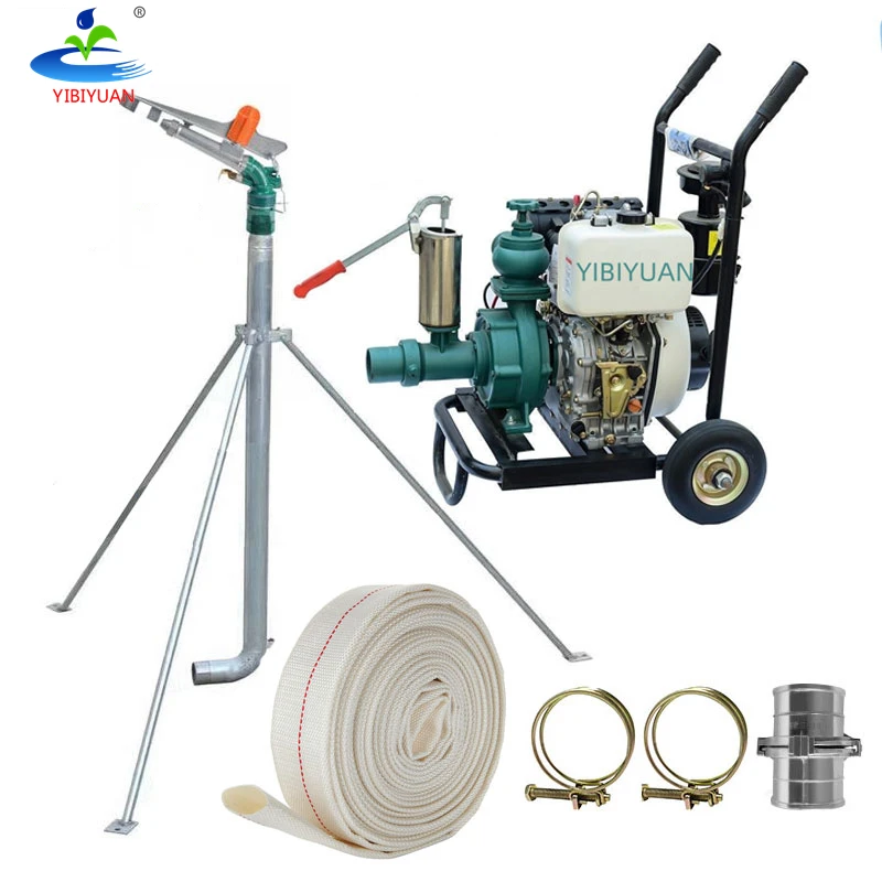 High-Pressure 360 Gear Drive Metal Water Sprinkler Rain Gun for Farm & Farmland Irrigation Diesel Engine Pump