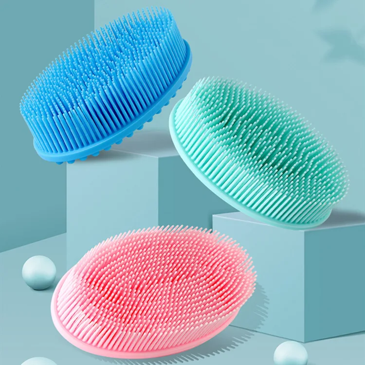 Silicone Bath Brush Mini Shower Brush Body Scrubber Bath & Shower Loofah Brush Gentle Scrub Skin Exfoliation Women Men